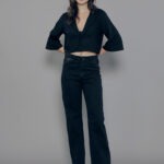 Camisa Feminina Manga Curta CM.163.0001 - Preto-020001, PP