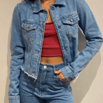 Jaqueta Feminina 30372 - Estonado Azul Médio-034069, P