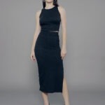 Saia Feminina Lápis com Fenda Lateral SA.162.0002 - Preto-020001, PP