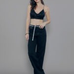 Top Feminino Alça Fina Decote V TP.163.0005 - Preto-020001, PP