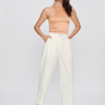 Calça Feminina Slim Botão Dourado CL.163.0053 - Off White, 36