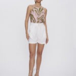 Short Feminino Alfaiataria Cintura Alta SH.163.0009 - Off White, 36