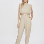 Regata Feminina Amarração em Linho RT.163.0003 - Natural, PP