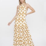 Vestido Feminino Longo Marias VE.163.0040 - Estampado Geometrico Mostarda, PP
