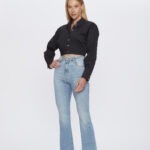Camisa Feminina Cropped Manga Longa CM.163.0018 - Preto, PP