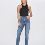 Calça Feminina Skinny Cintura Alta 30443 - Estonado Azul Claro-LAV-011, 36