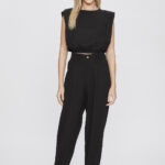 Regata Feminina Amarração em Linho RT.163.0003 - Preto, PP