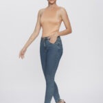 Top Feminino Cropped Halter Neck em Ribana TP.162.0018 - Nude, PP