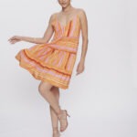 Vestido Feminino Curto Alça Fina VE.163.0046 - Estampado Listrado Colorido, PP