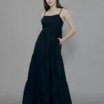 Vestido Feminino Alça Fina Decote Reto VE.163.0025 - Preto-020001, PP