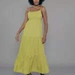 Vestido Feminino Alça Fina Decote Reto VE.163.0025 - Verde Oliva-064030, P