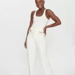 Calça Feminina Wide Leg Cintura Alta 30449 - Off White-000270, 36