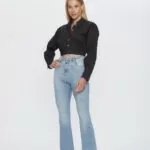 Camisa Feminina Cropped Manga Longa CM.163.0018 - Preto, PP