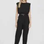 Regata Feminina Amarração em Linho RT.163.0003 - Preto, PP